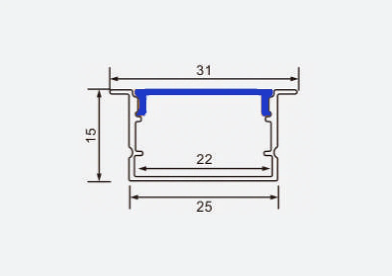 HM414 aWide Aluminum LED Profile drawing HM414 aWide Aluminum LED Profile drawing