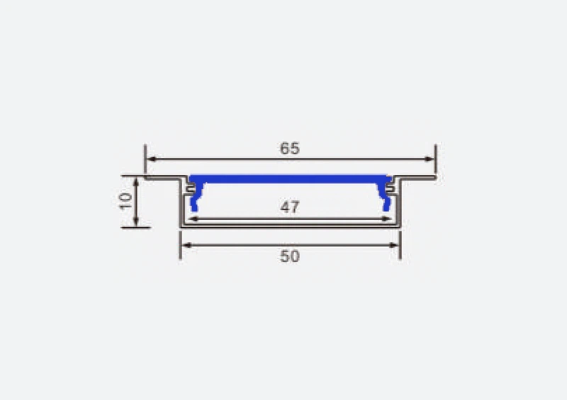 HM798 Wide Aluminum LED Profiledrawing HM798 Wide Aluminum LED Profiledrawing